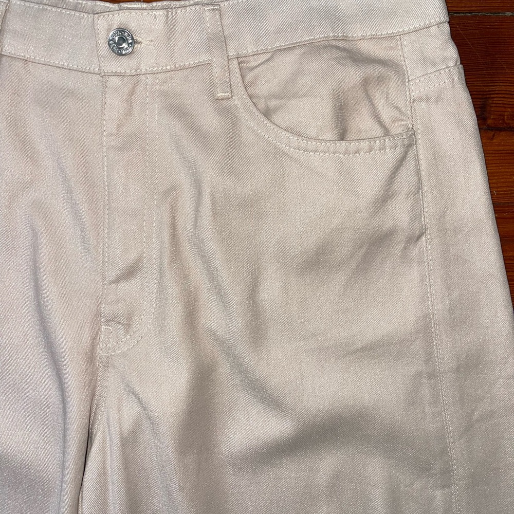 Zara Baggy Wide Leg High Rise Lyocell Pants Shimmer Size 10 🍄 - Picture 9 of 10